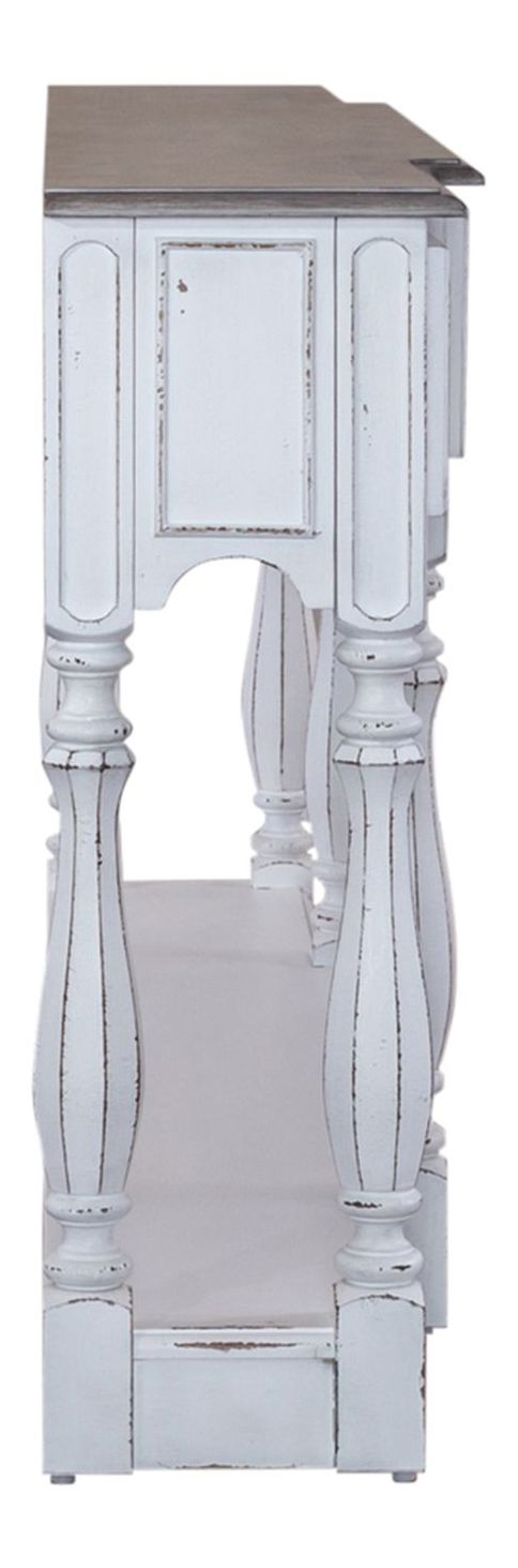 Magnolia Manor Irregular Wood 72-Inch Hall Console Table w/3 Drawers