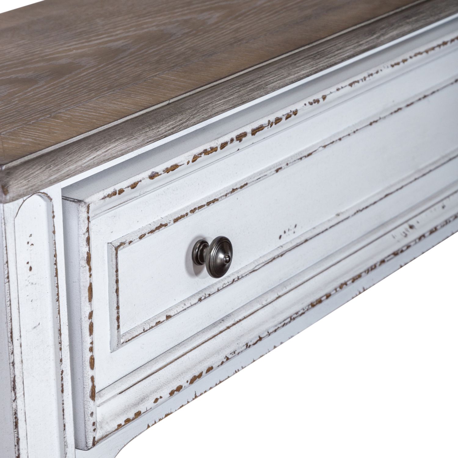 Magnolia Manor Irregular Wood 72-Inch Hall Console Table w/3 Drawers