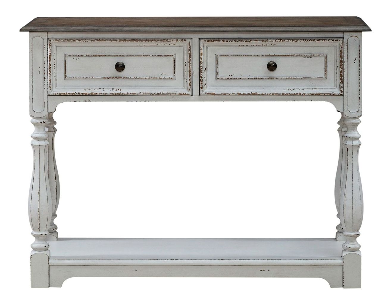 Magnolia Manor Rectangular Wood Hall Console w/2 Drawers