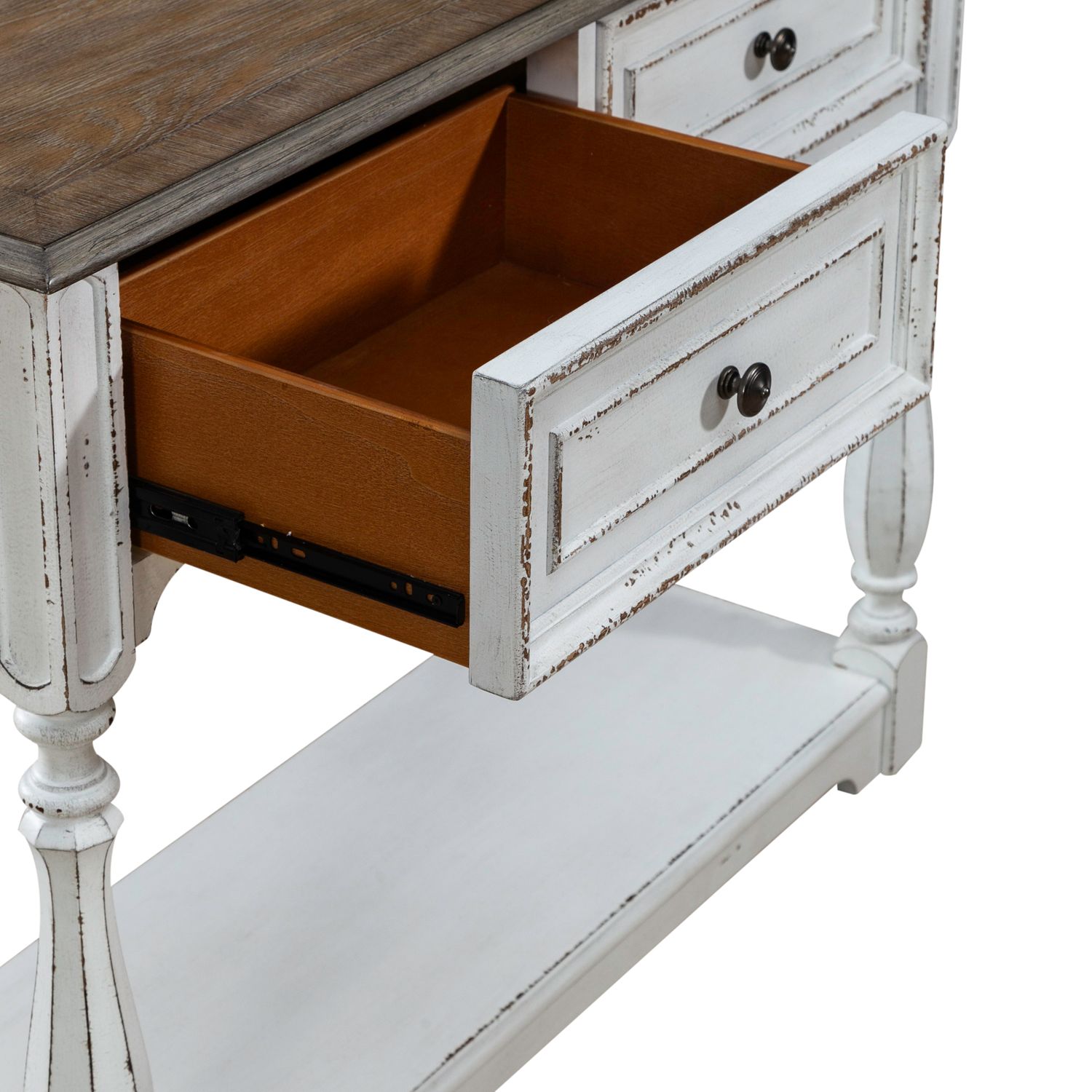 Magnolia Manor Rectangular Wood Hall Console w/2 Drawers