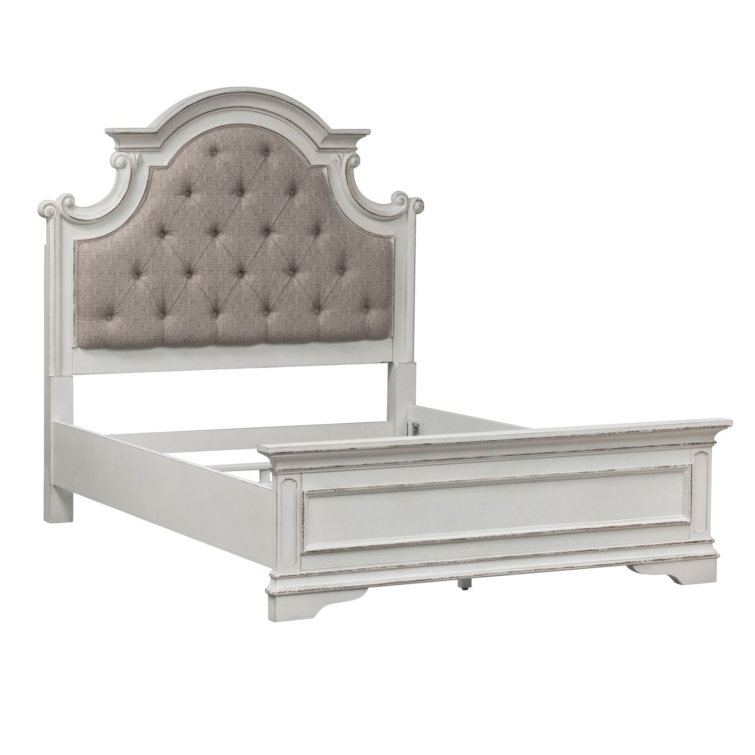 Magnolia Manor Antique White Upholstered Bedroom Set | Liberty
