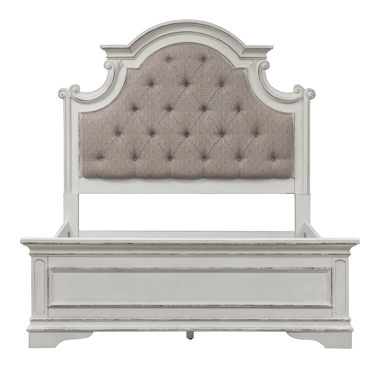 Magnolia Manor Antique White Upholstered Bedroom Set | Liberty