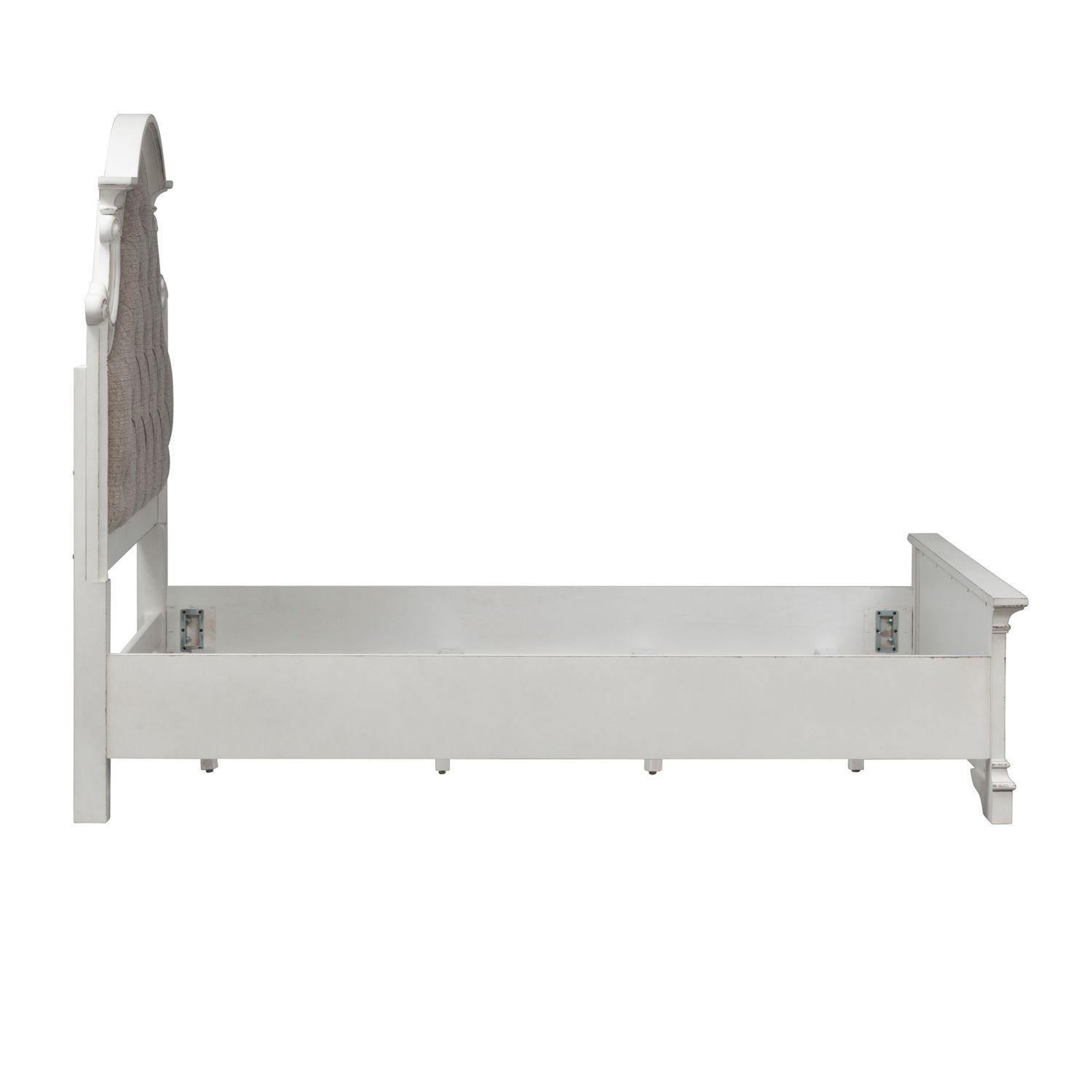 Magnolia Manor Antique White Upholstered Bed | Liberty