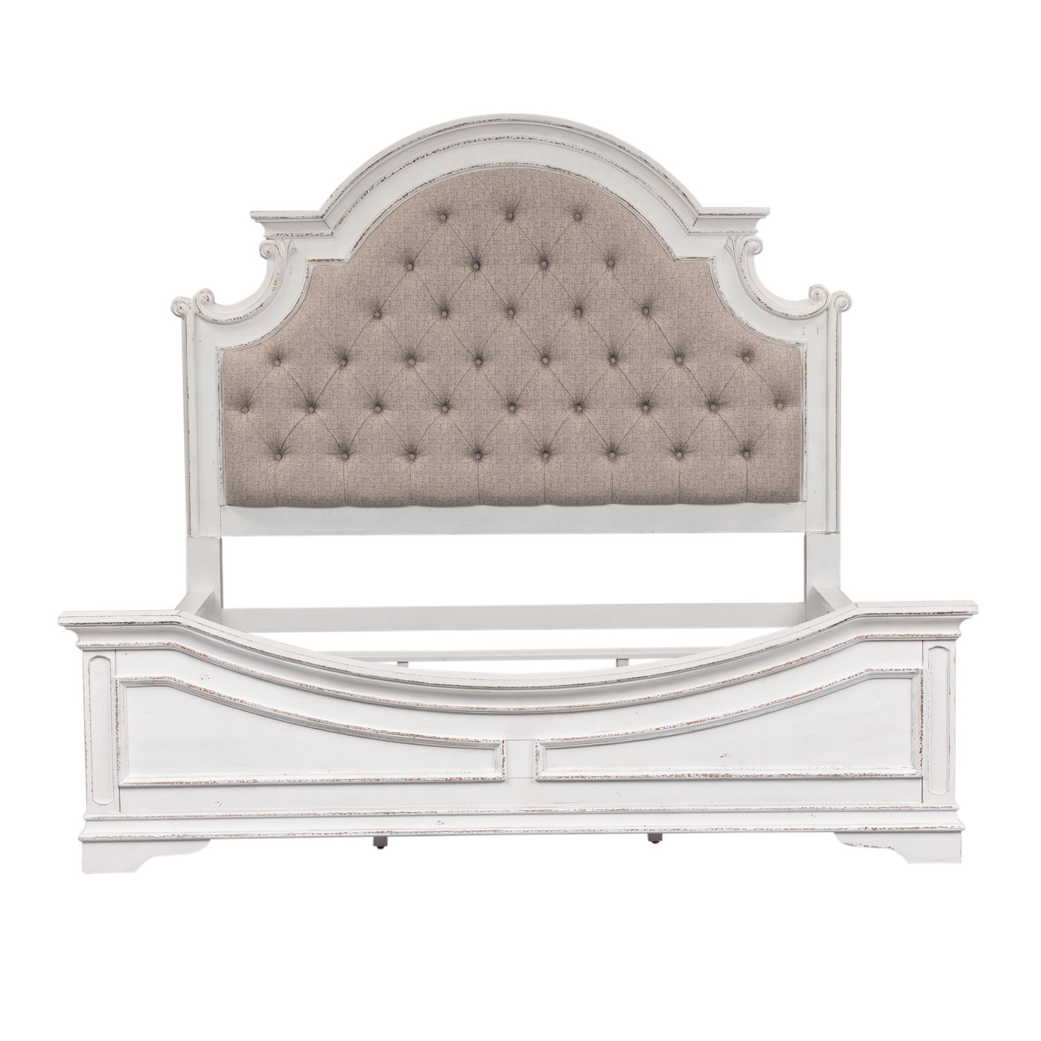Magnolia Manor Antique White Upholstered Bedroom Set | Liberty