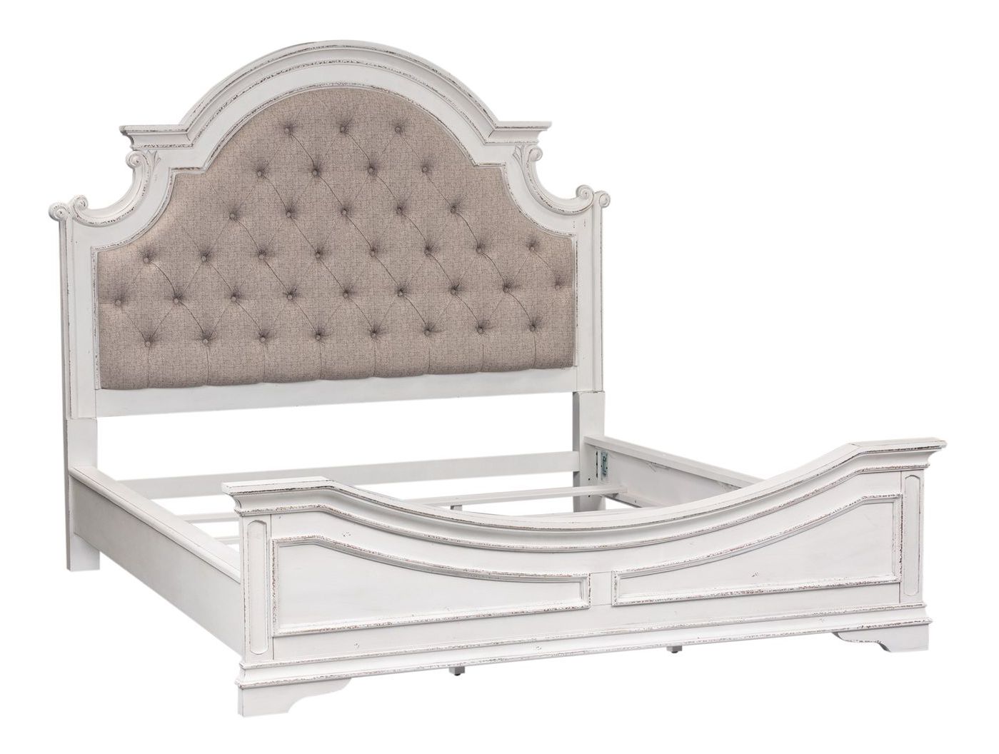 Magnolia Manor Antique White Upholstered Bedroom Set | Liberty