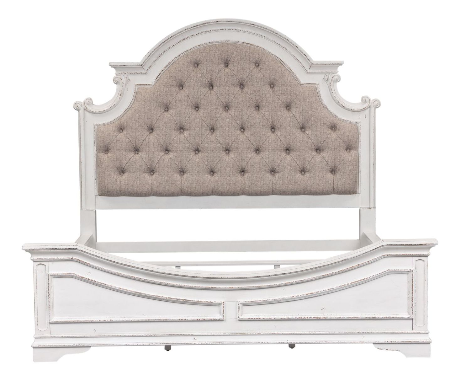 Magnolia Manor Wood/Fabric Upholstered Chenille Queen Size Bed