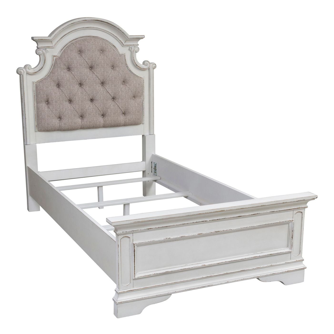 Magnolia Manor Antique White Upholstered Bedroom Set | Liberty