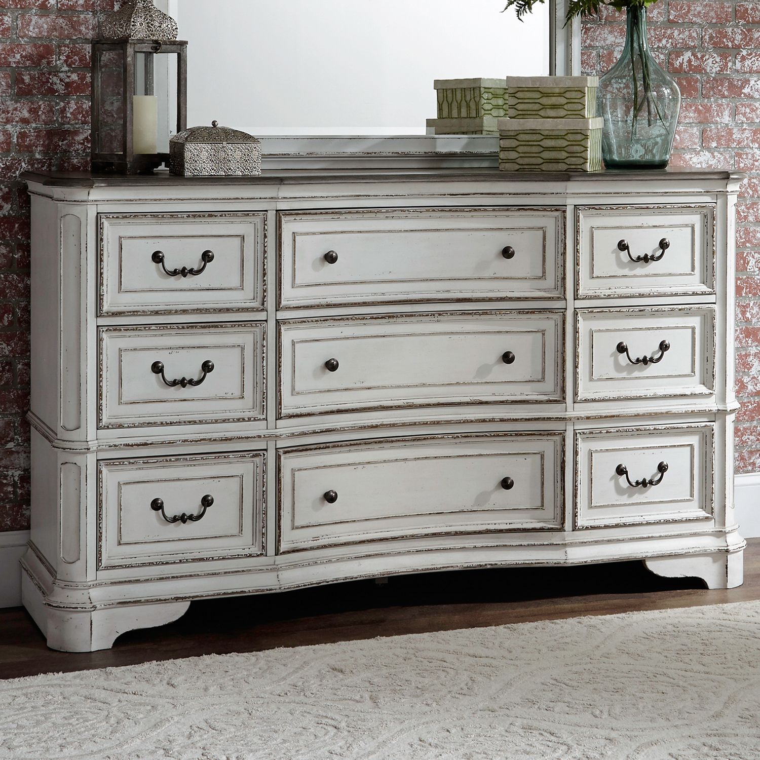 Magnolia Manor Antique White Panel Bedroom Set | Liberty