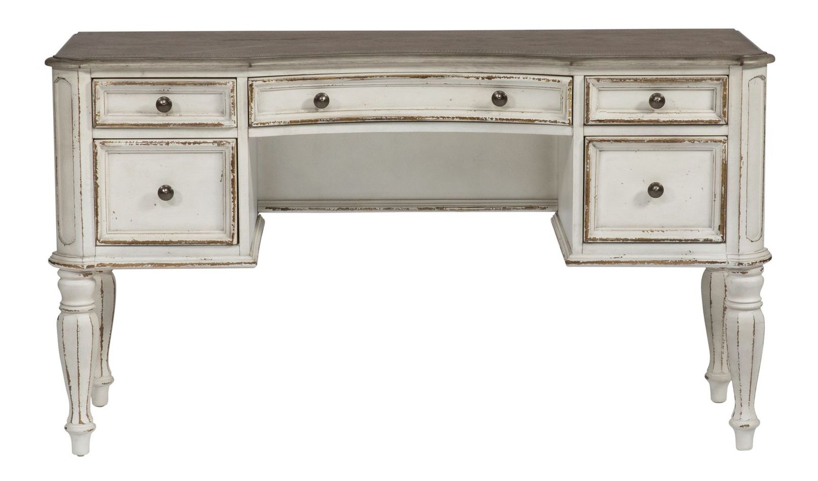 Magnolia Manor Antique White Upholstered Bedroom Set | Liberty