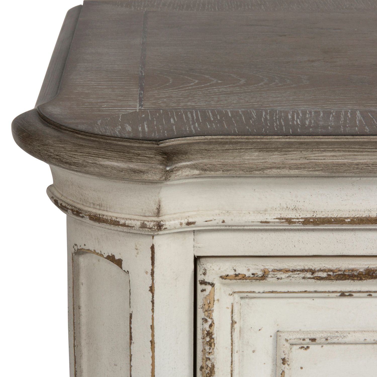 Magnolia Manor Antique White Upholstered Bedroom Set | Liberty