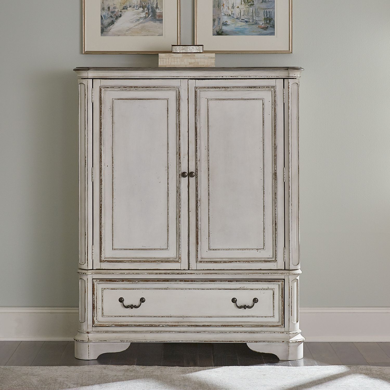 Magnolia Manor Antique White Panel Bedroom Set | Liberty