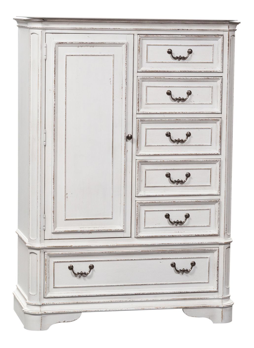 Magnolia Manor Antique White Upholstered Bedroom Set | Liberty