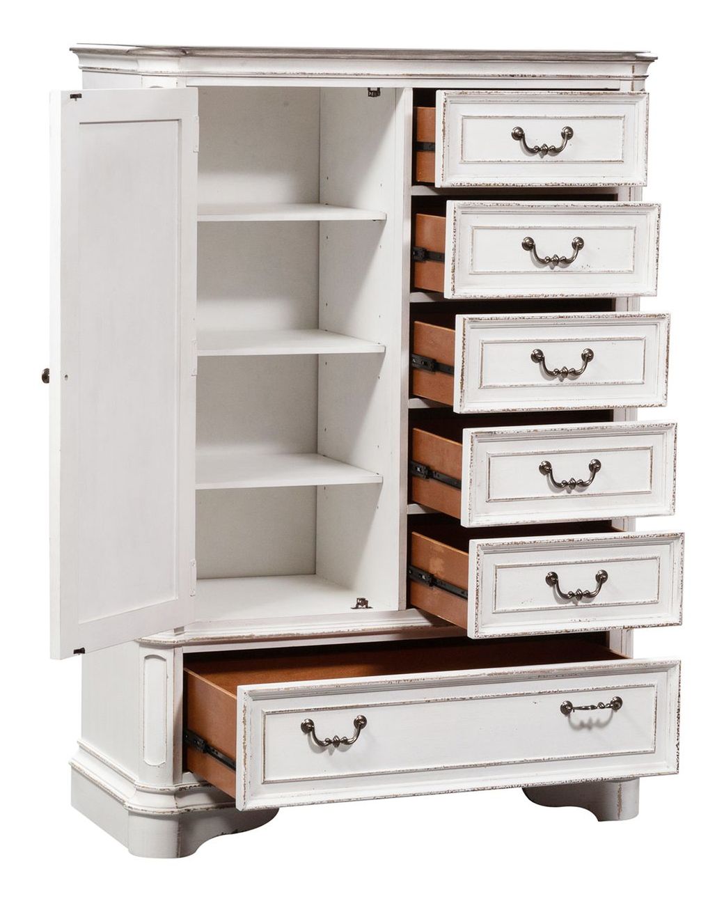 Magnolia Manor Antique White Upholstered Bedroom Set | Liberty