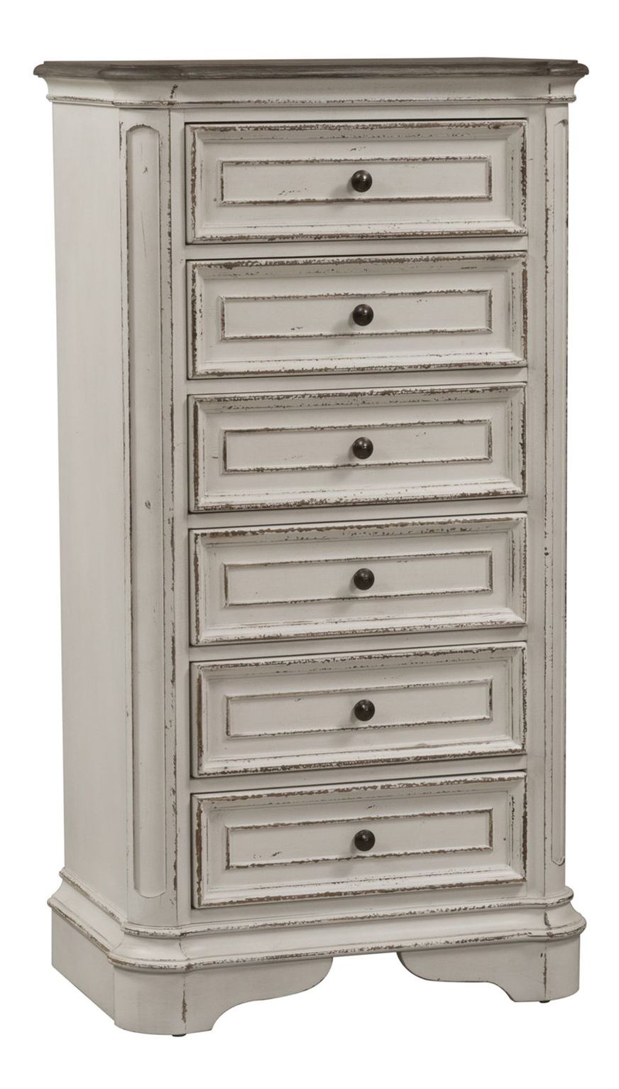 Magnolia Manor Antique White Upholstered Bedroom Set | Liberty