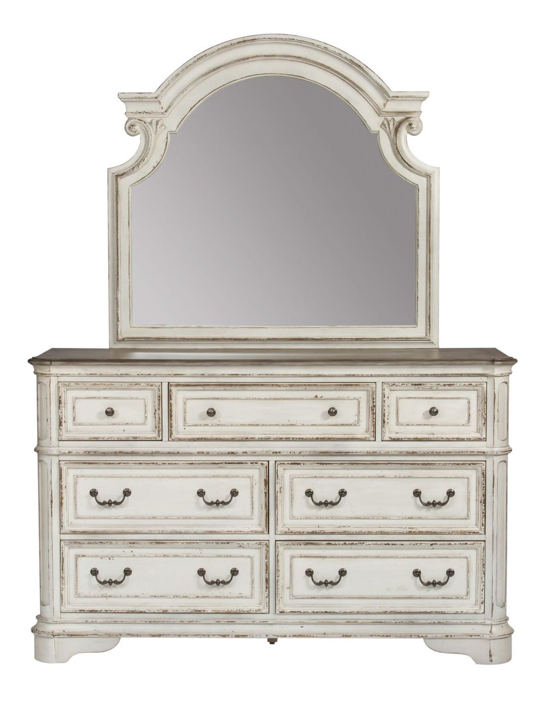 Magnolia Manor Arched Wood Mirror