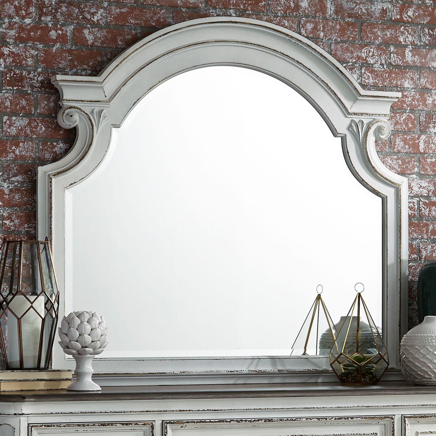 Magnolia Manor Arched Wood Mirror