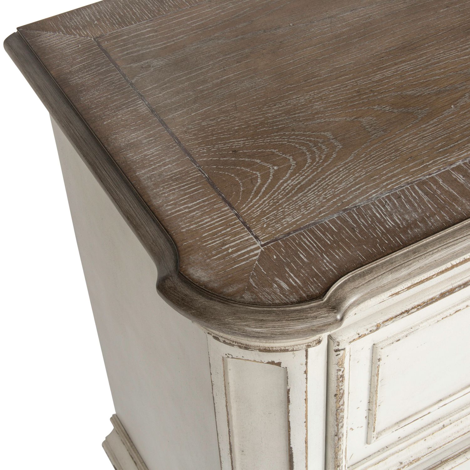Magnolia Manor Antique White Upholstered Bedroom Set | Liberty