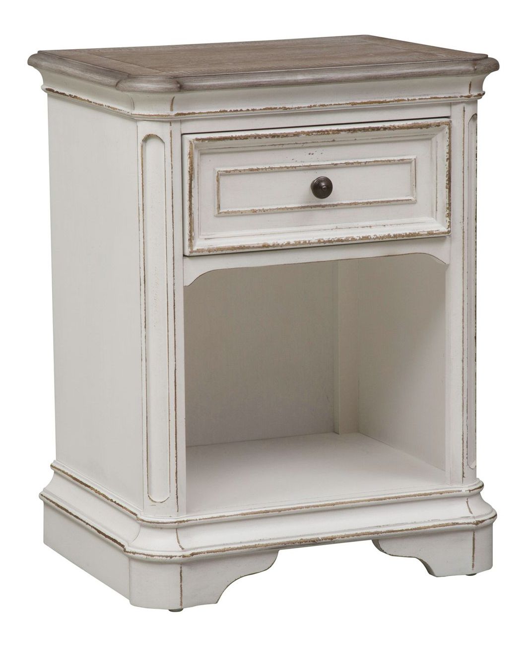 Magnolia Manor Antique White Upholstered Bedroom Set | Liberty