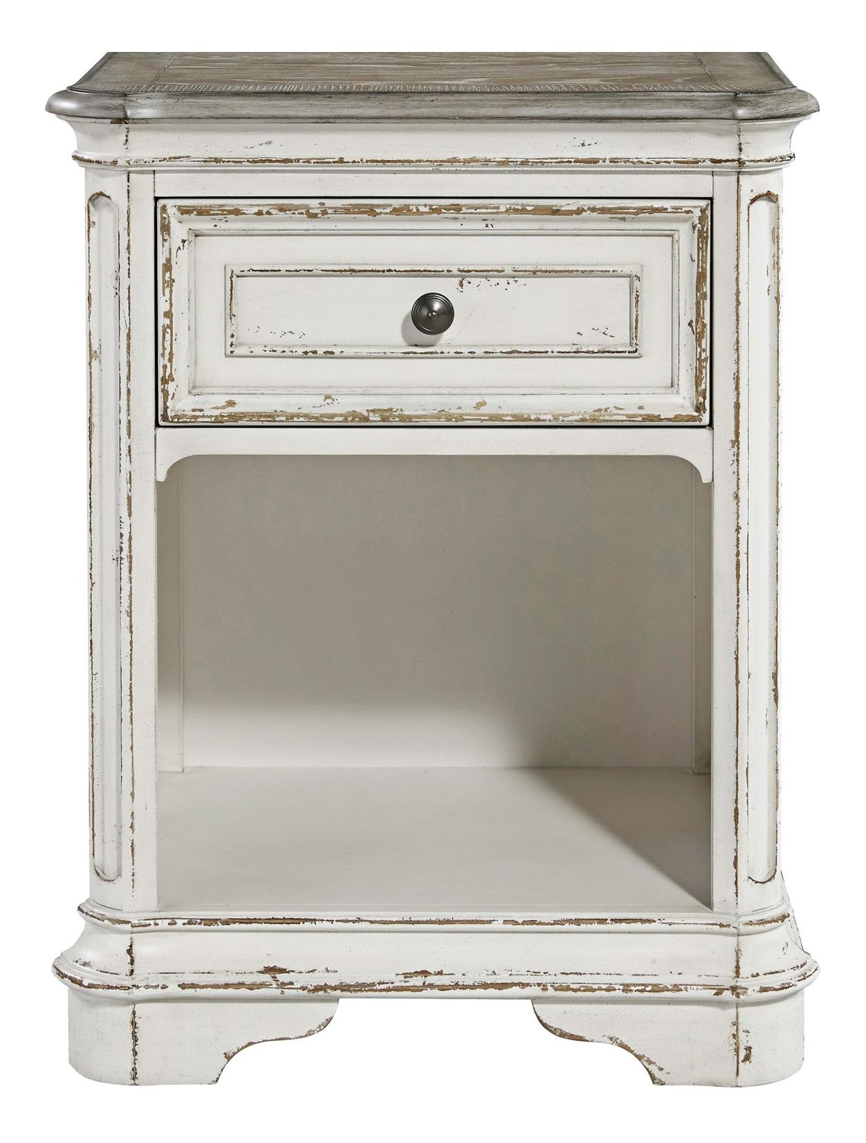 Magnolia Manor Antique White Upholstered Bedroom Set | Liberty