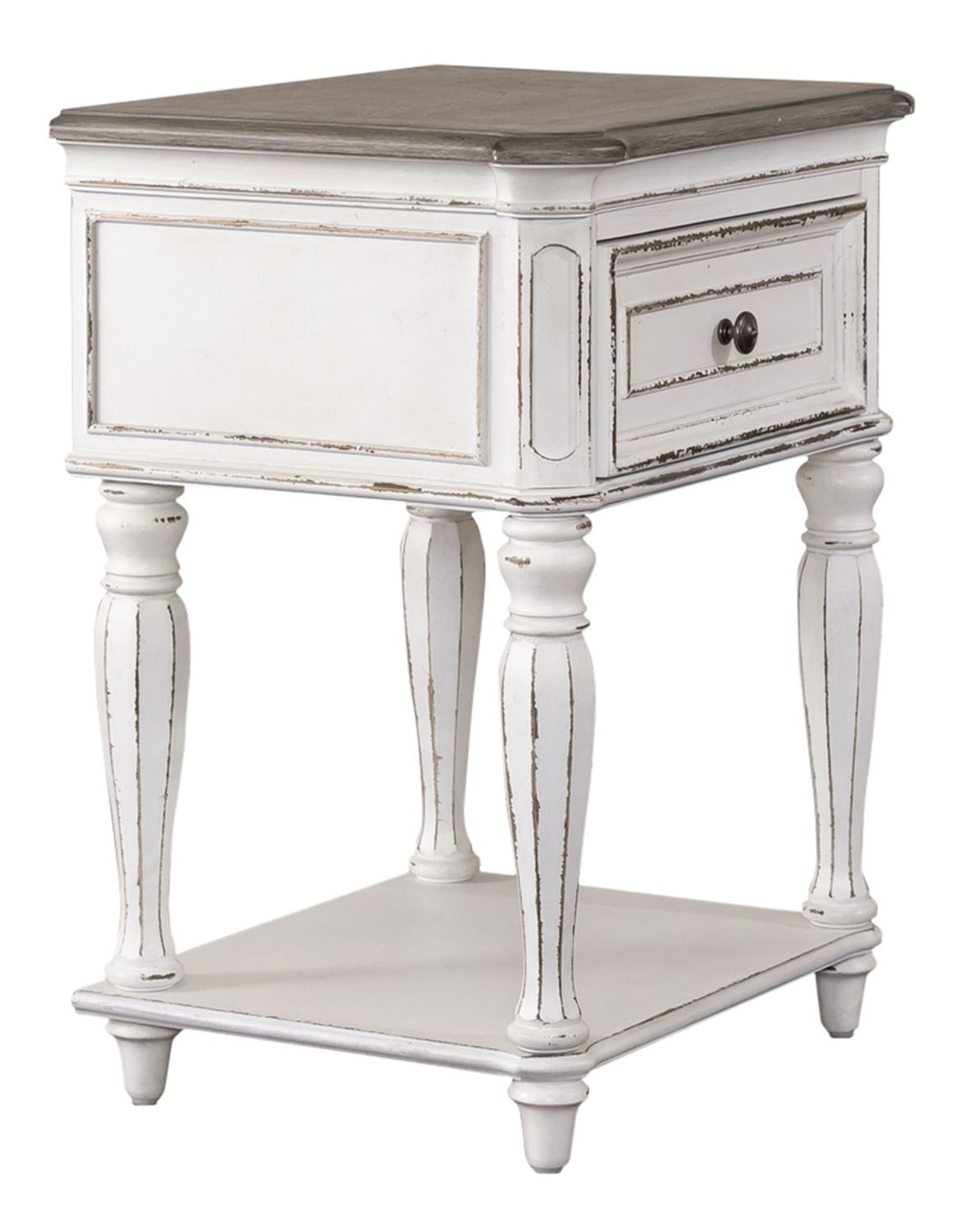 Magnolia Manor Antique White Upholstered Bedroom Set | Liberty