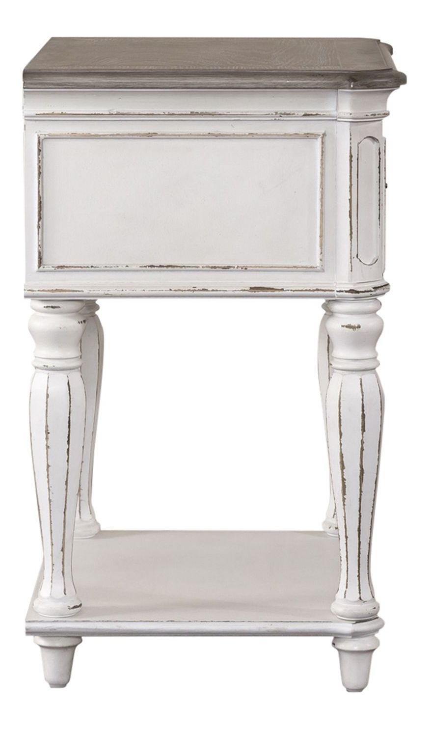 Magnolia Manor Antique White Upholstered Bedroom Set | Liberty