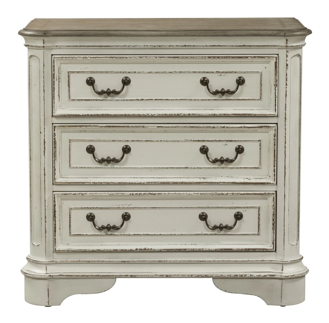 Magnolia Manor Antique White Upholstered Bedroom Set | Liberty