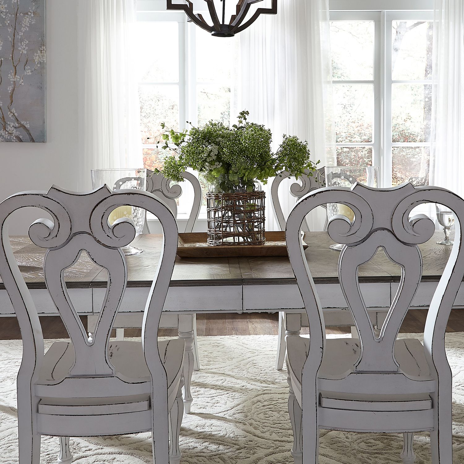 Magnolia Manor Round Drop-Leaf Dining Set | Space-Saving