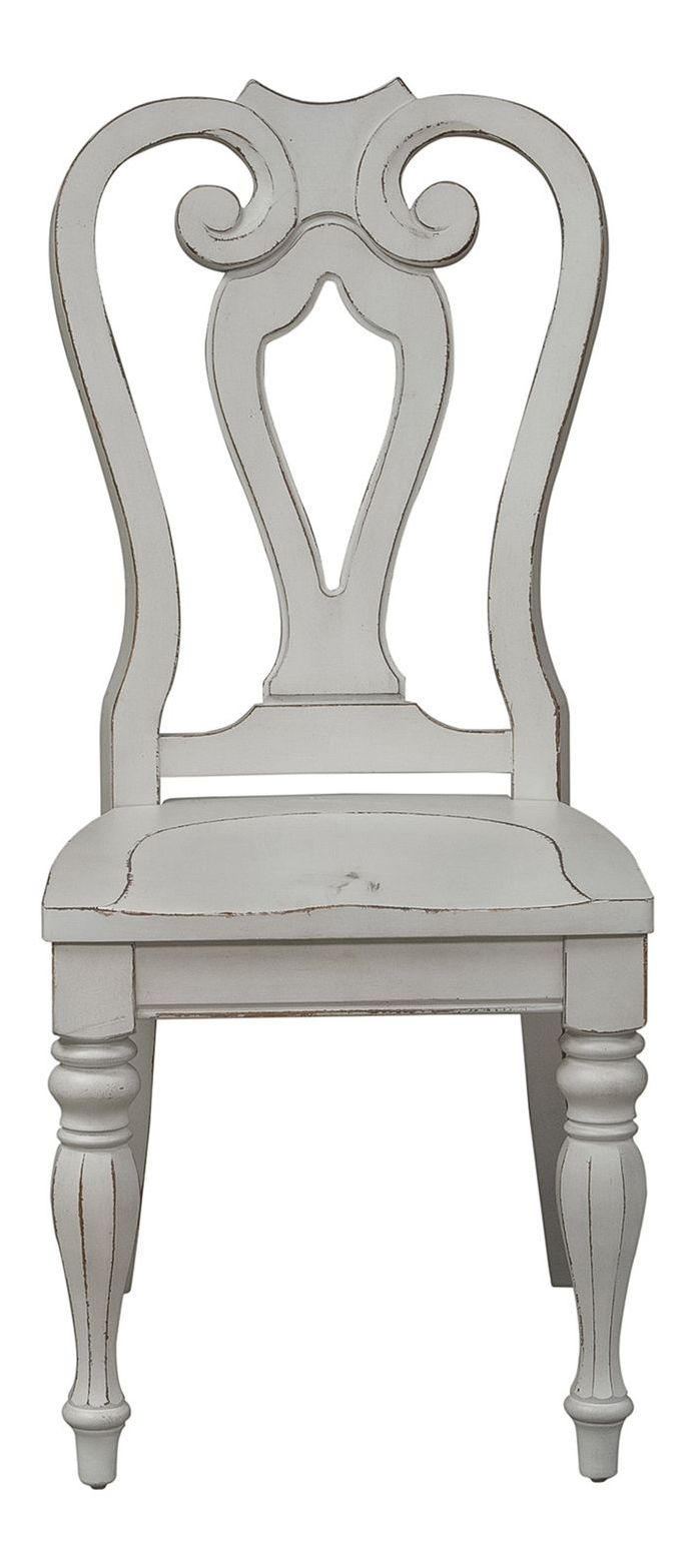 Magnolia Manor Oval Pedestal Dining Set | Antique White & Wood