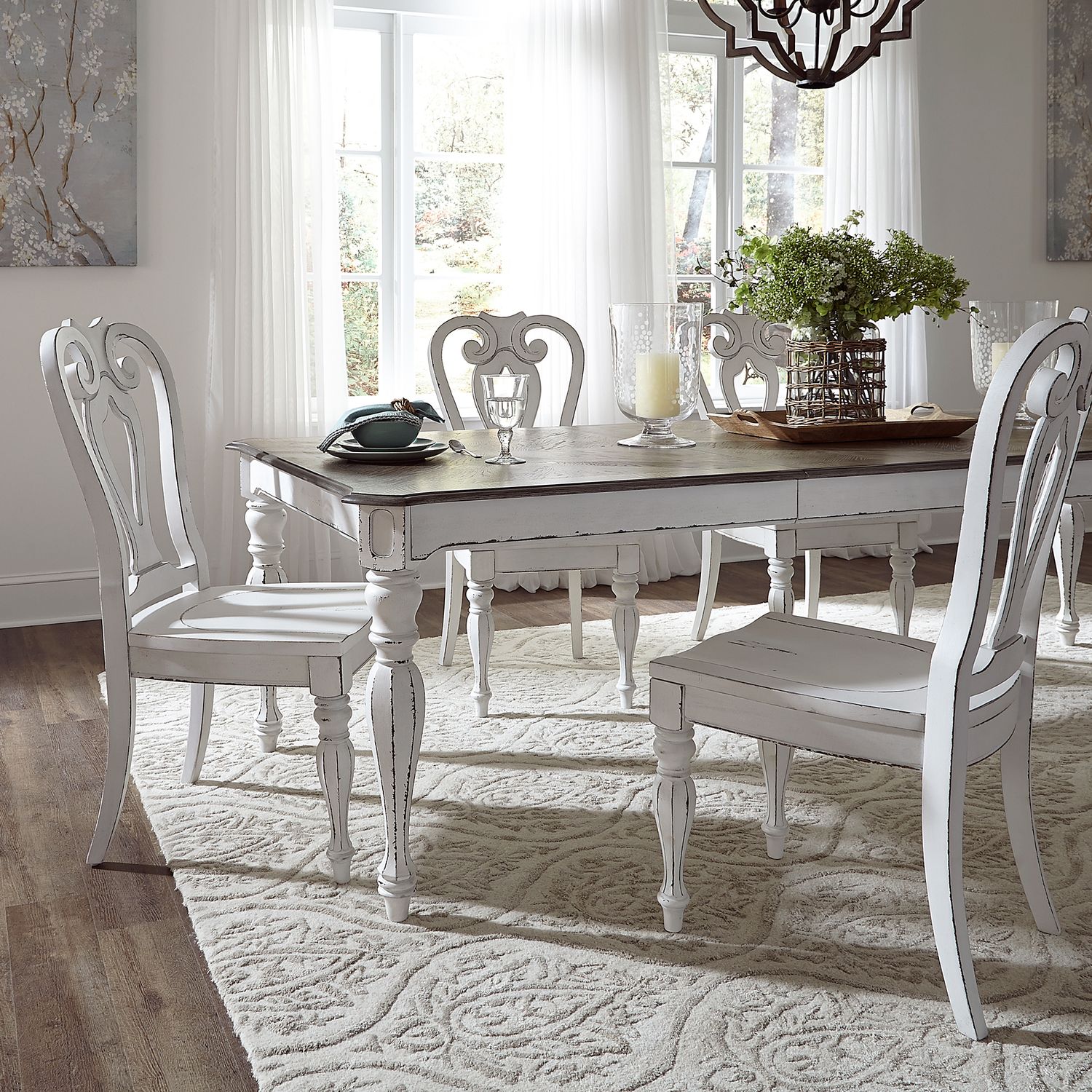 Magnolia Manor Round Drop Leaf Dining Set | Liberty Furniture