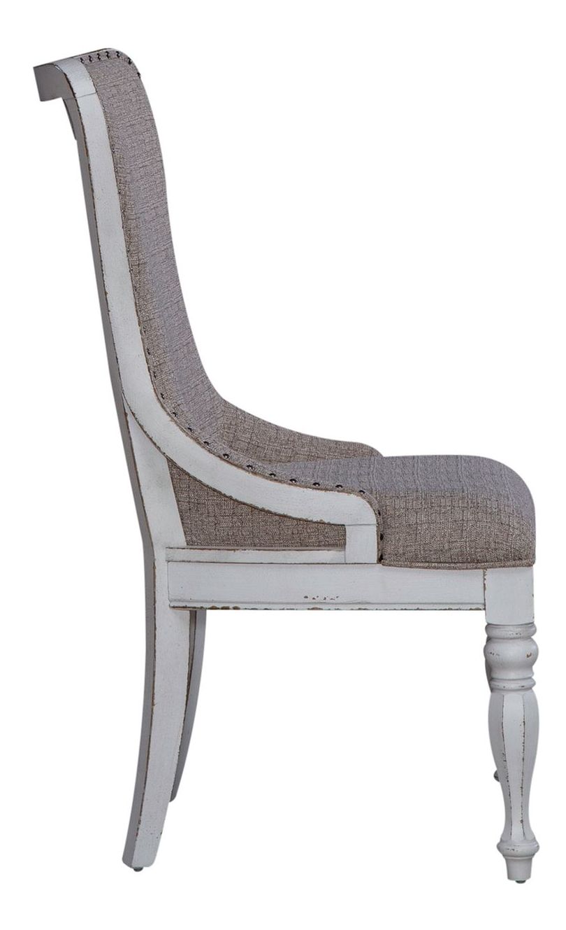 Magnolia Manor Oval Pedestal Dining Set | Antique White & Wood
