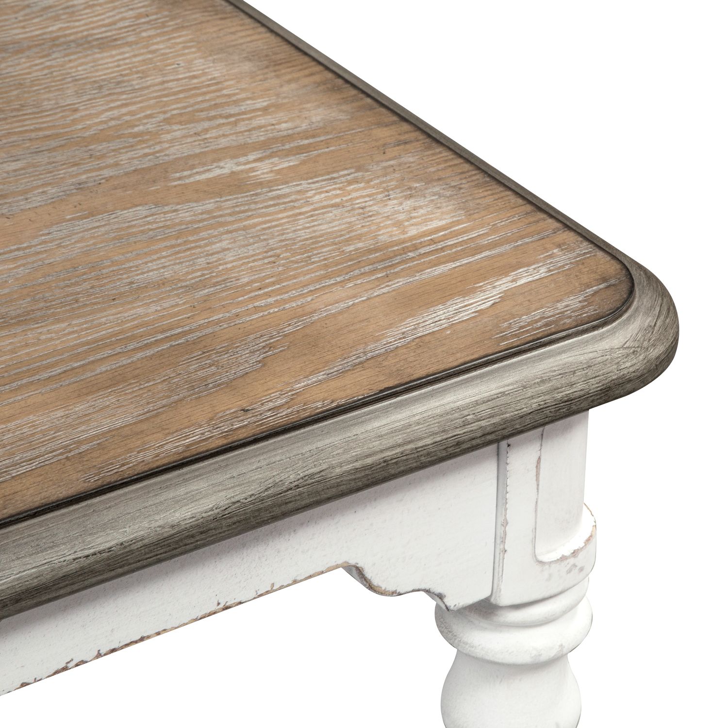 Magnolia Manor Oval Pedestal Dining Set | Antique White & Wood