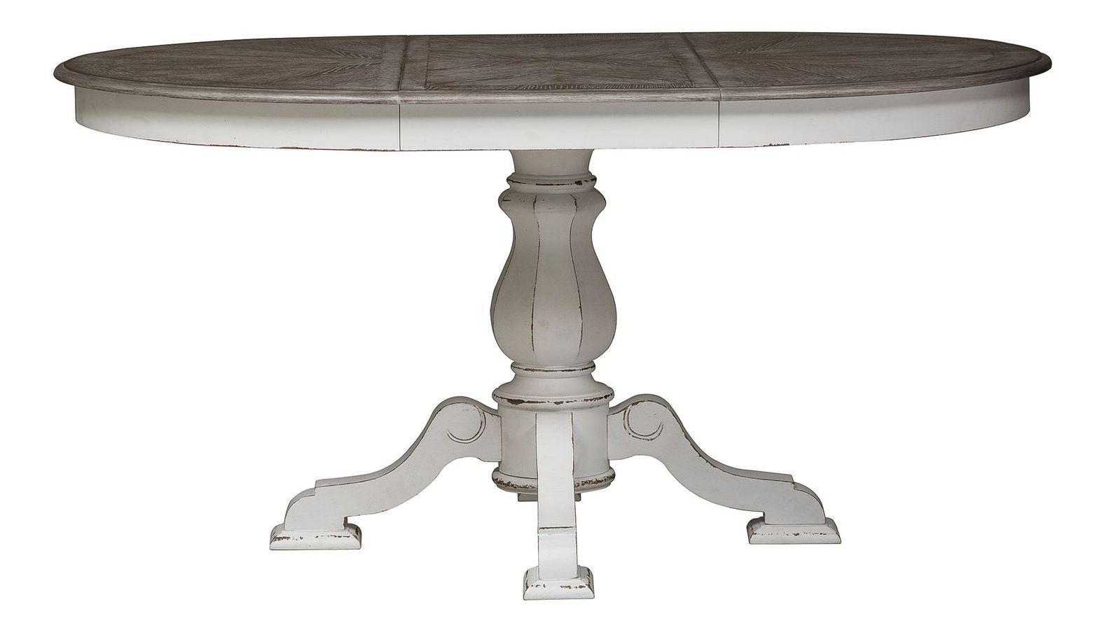 Magnolia Manor Oval Pedestal Dining Set | Antique White