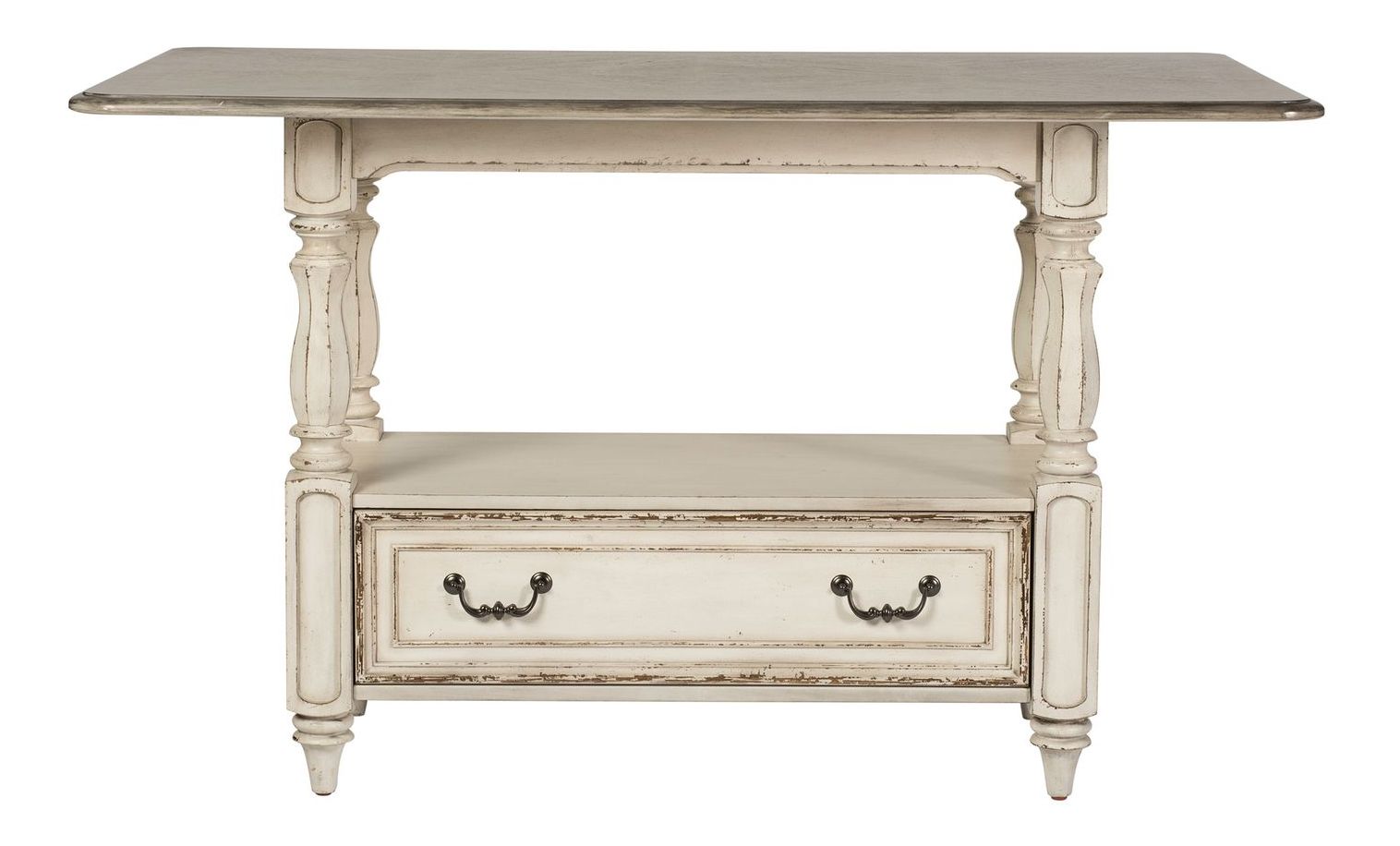 Magnolia Manor Rectangular Wood Gathering Table w/Drawer