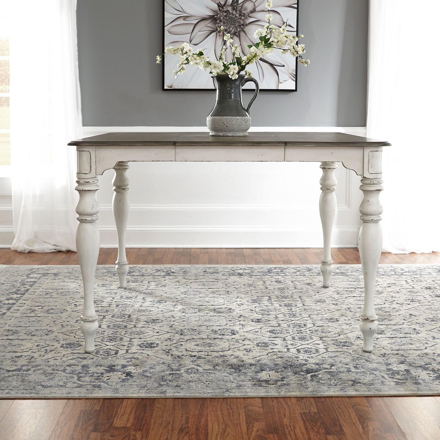 Magnolia Manor Square Wood Extendable Gathering Table