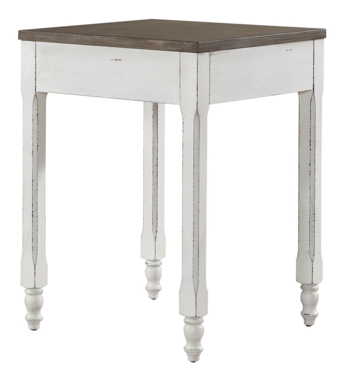 Magnolia Manor Distressed White L-Desk Set