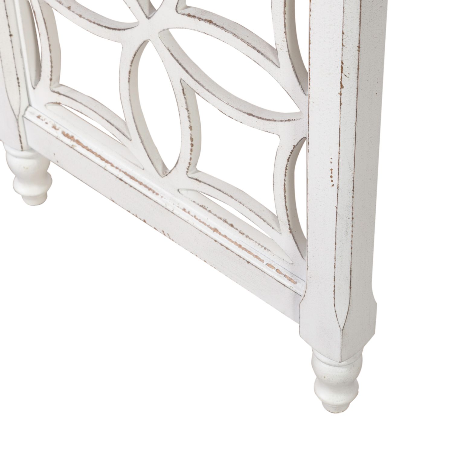 Magnolia Manor Rectangular Wood L Writing Desk w/2 Drawers