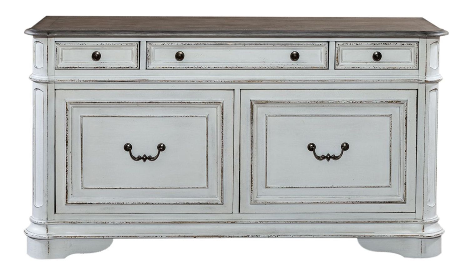 Magnolia Manor Wood Credenza w/5 Drawers