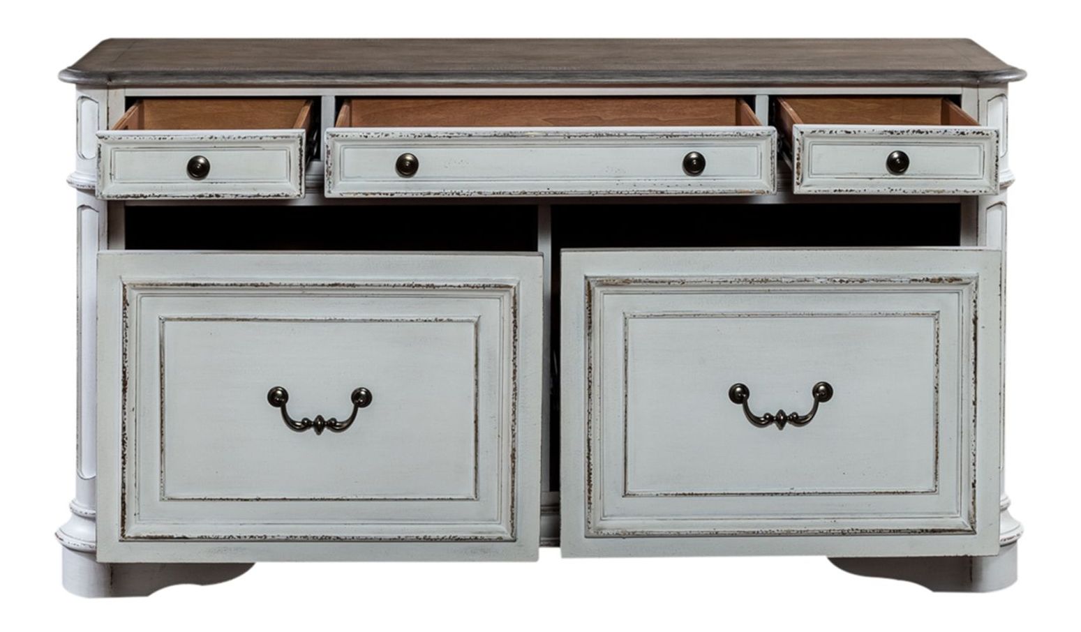 Magnolia Manor Wood Credenza w/5 Drawers