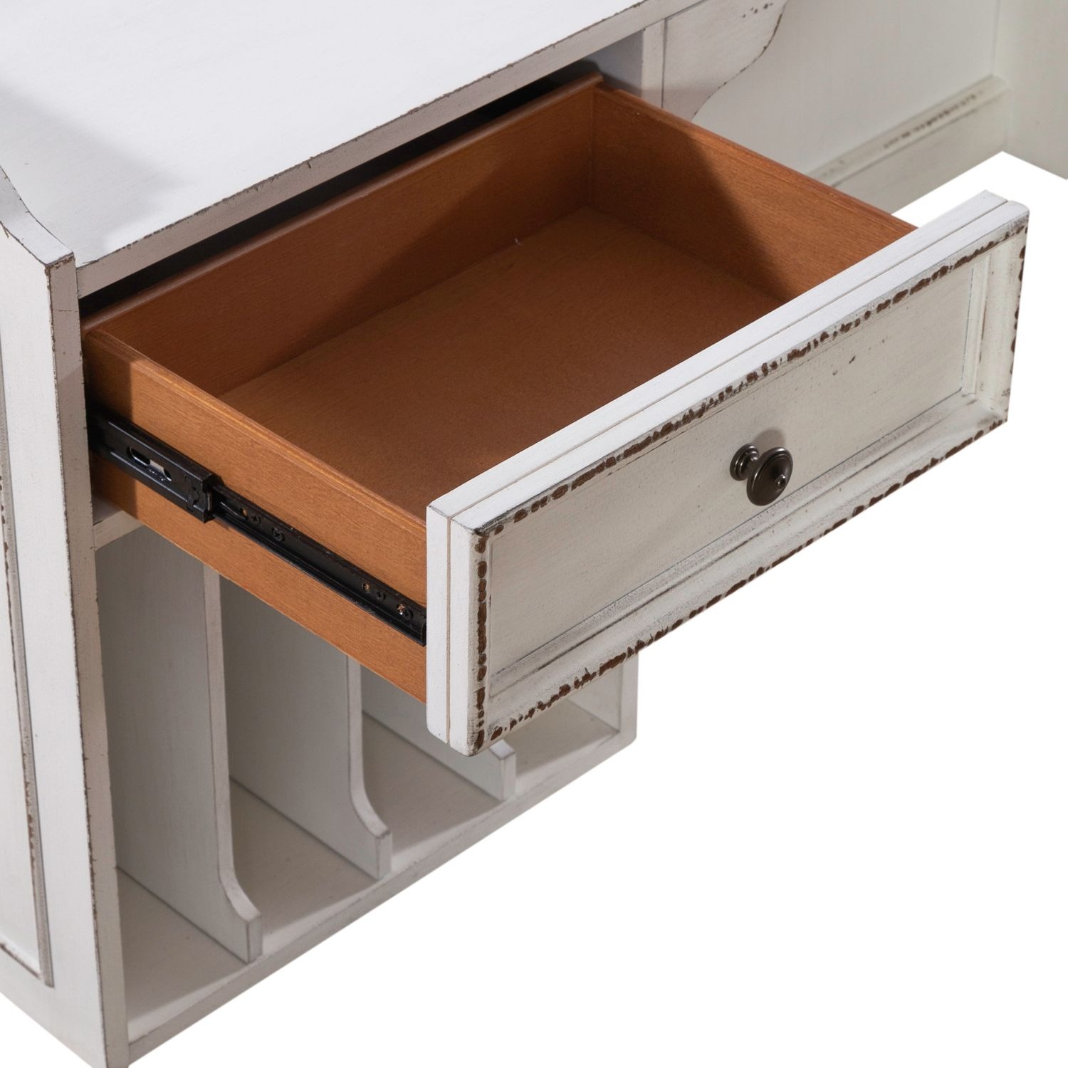 Magnolia Manor Antique White Wood Desk Hutch | Liberty