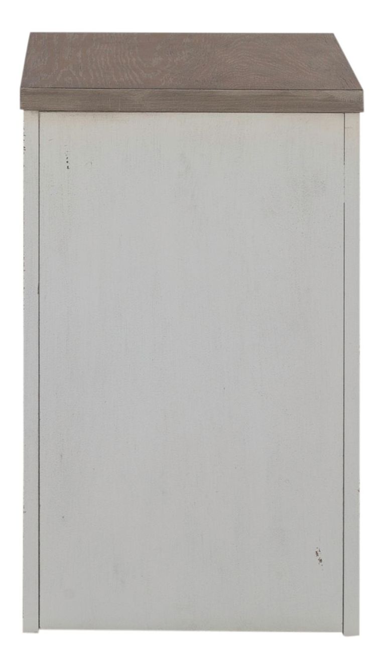 Magnolia Manor Distressed White L-Desk Set