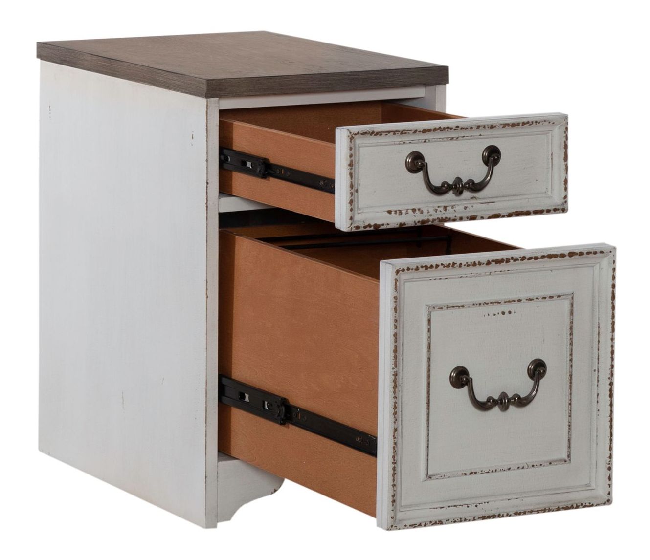 Magnolia Manor Distressed White L-Desk Set