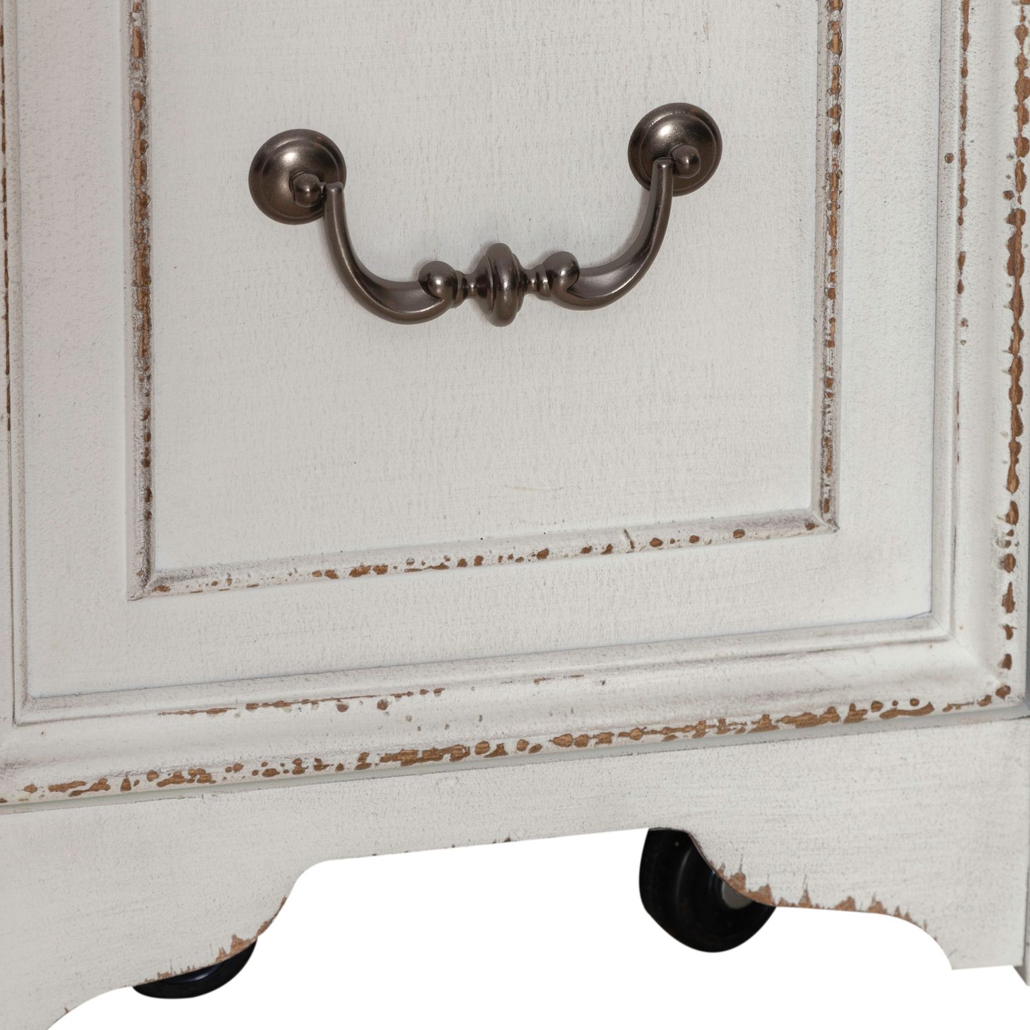 Magnolia Manor Distressed White L-Desk Set