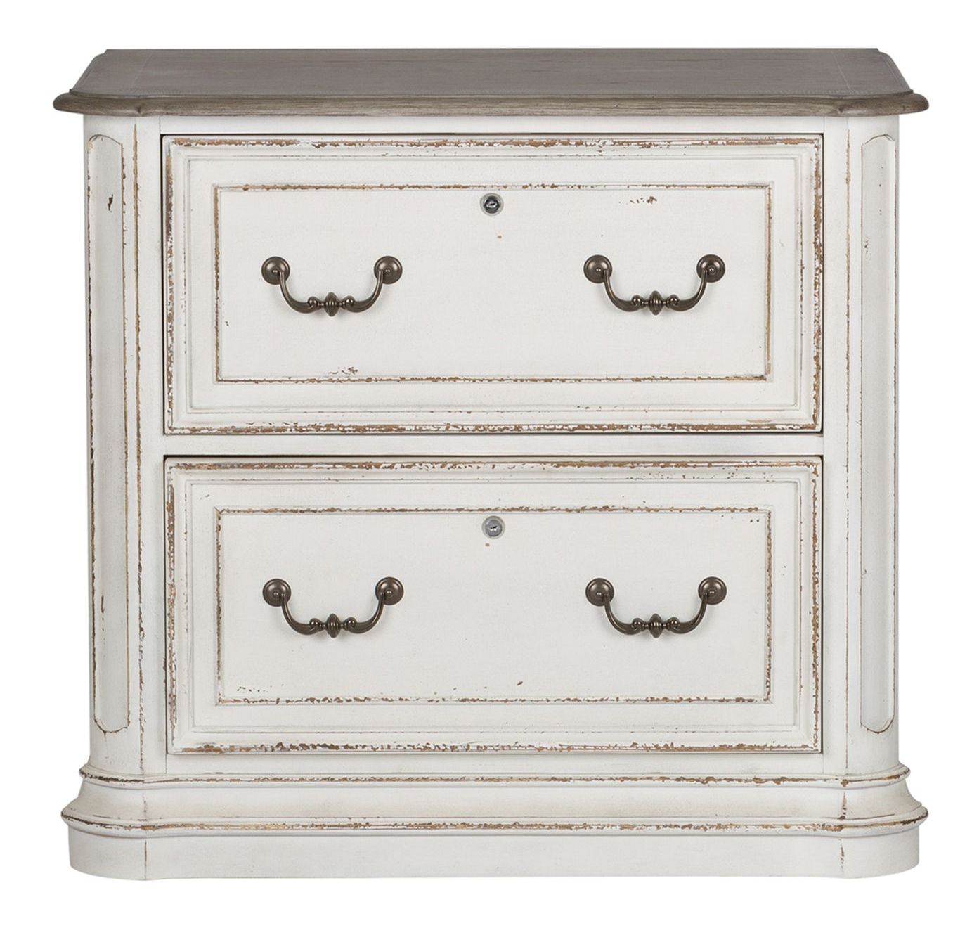 Magnolia Manor Wood 2-Drawer Jr Executive Media Lateral File Cabinet
