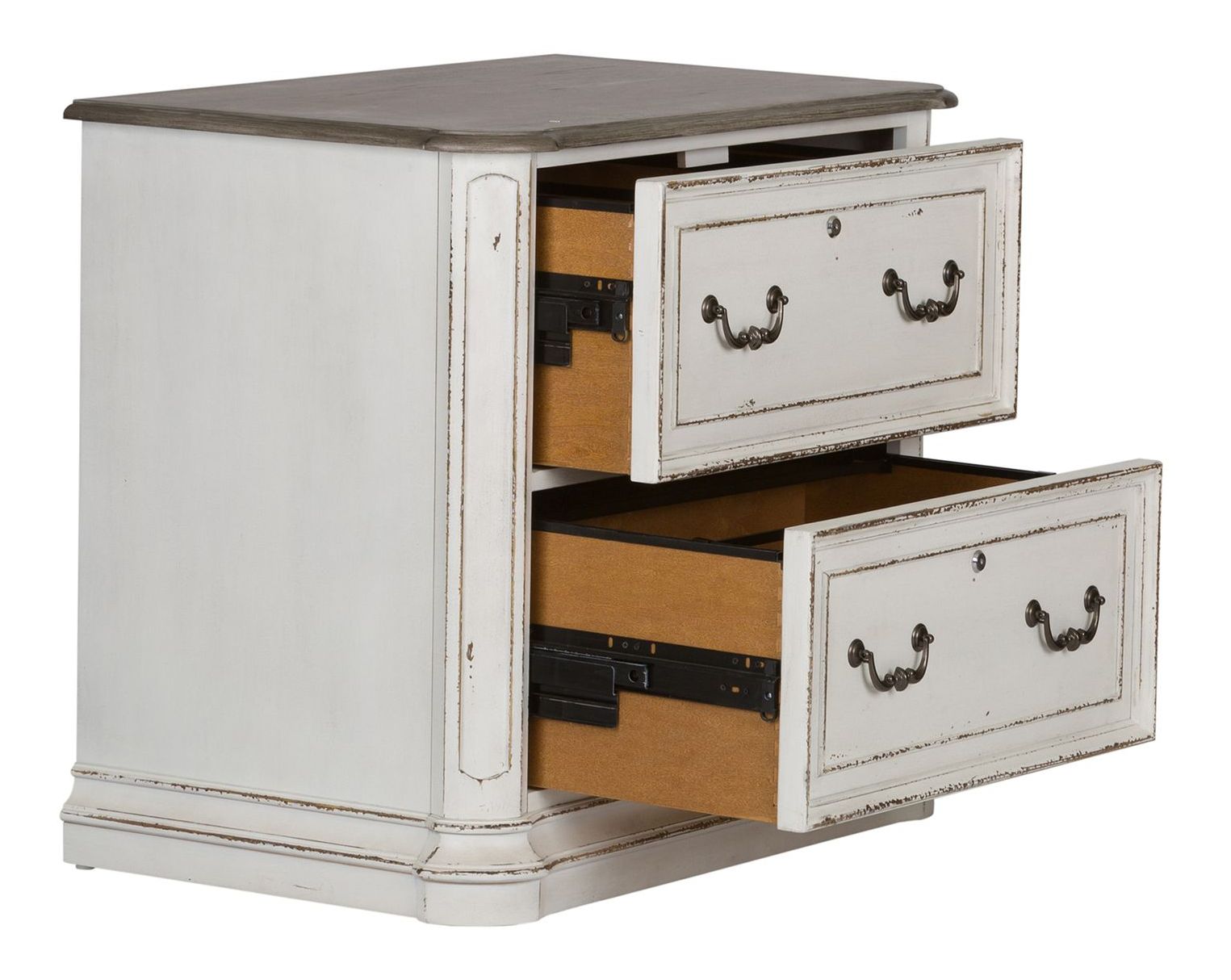 Magnolia Manor Wood 2-Drawer Jr Executive Media Lateral File Cabinet