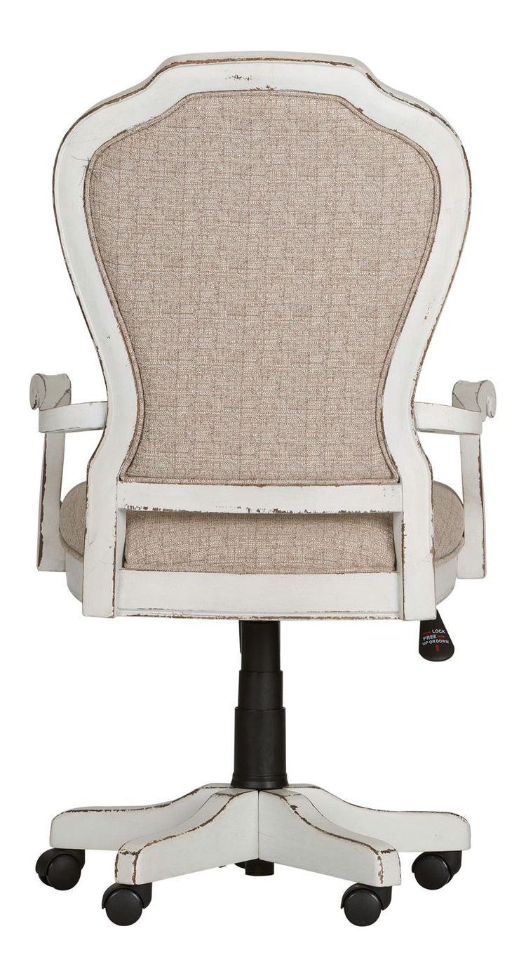 Magnolia Manor Distressed White L-Desk Set