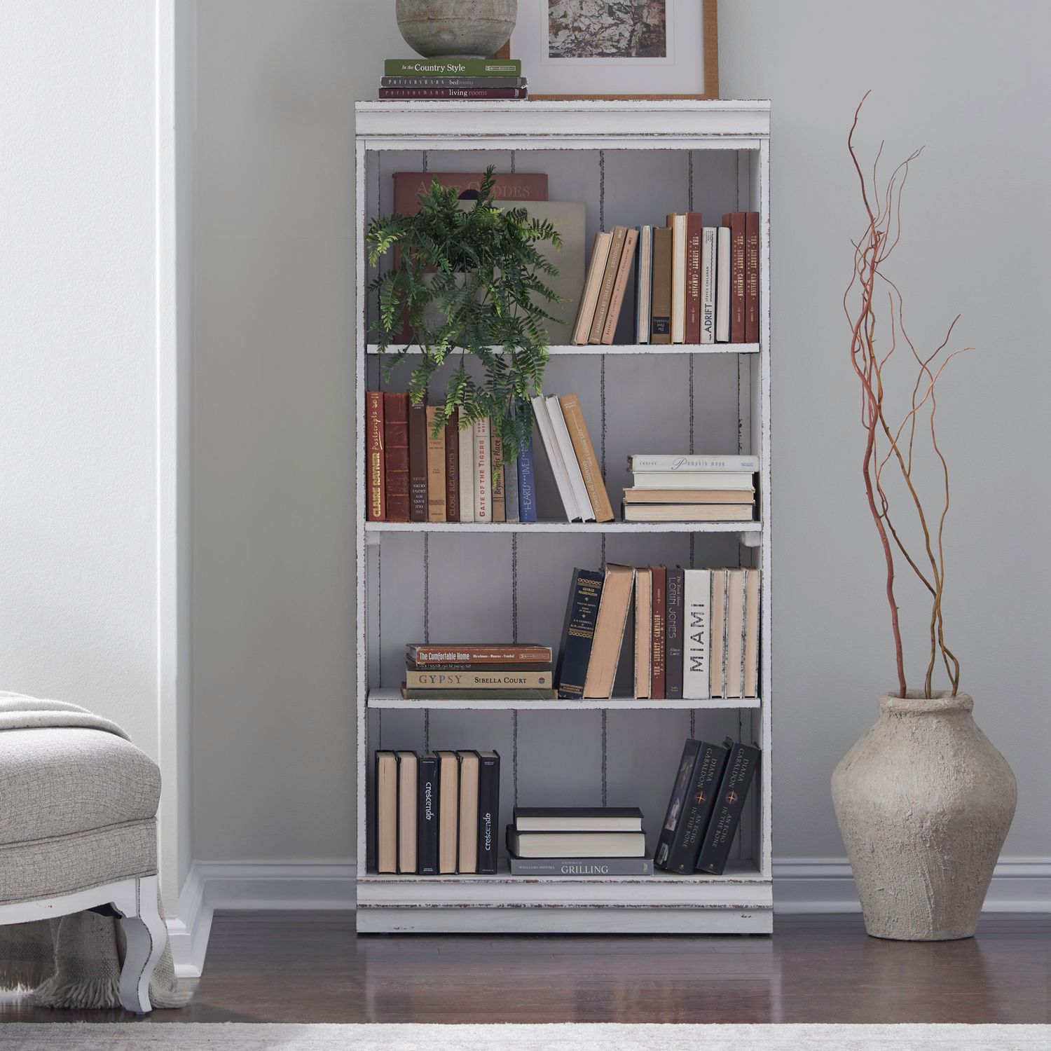 Magnolia Manor Wood 60-Inch Bookcase