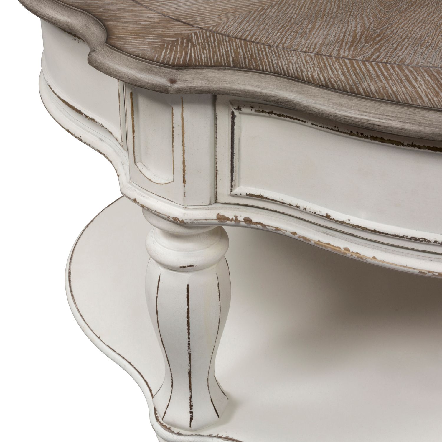 Magnolia Manor Round Cocktail Table Set | Antique White