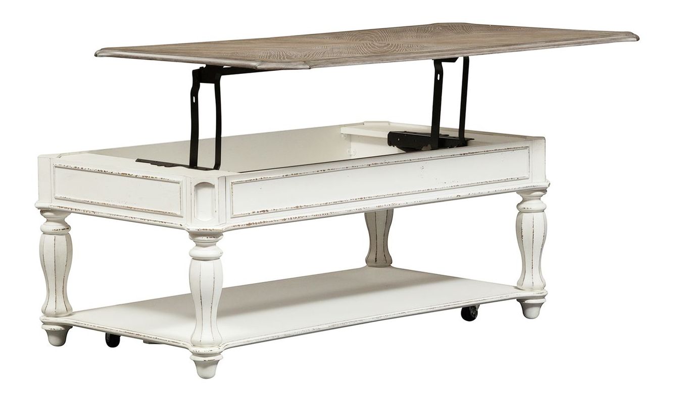 Magnolia Manor Antique White Cocktail Table Set | 3-Pc