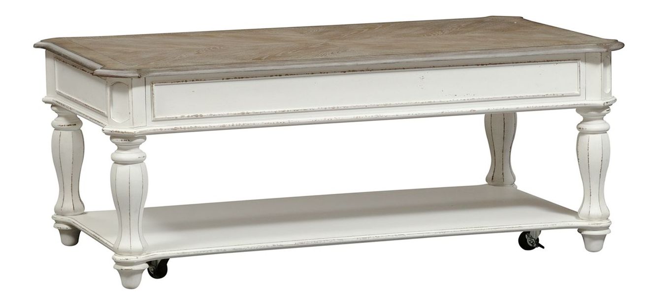Magnolia Manor Rectangular Wood Lift Top Cocktail Table