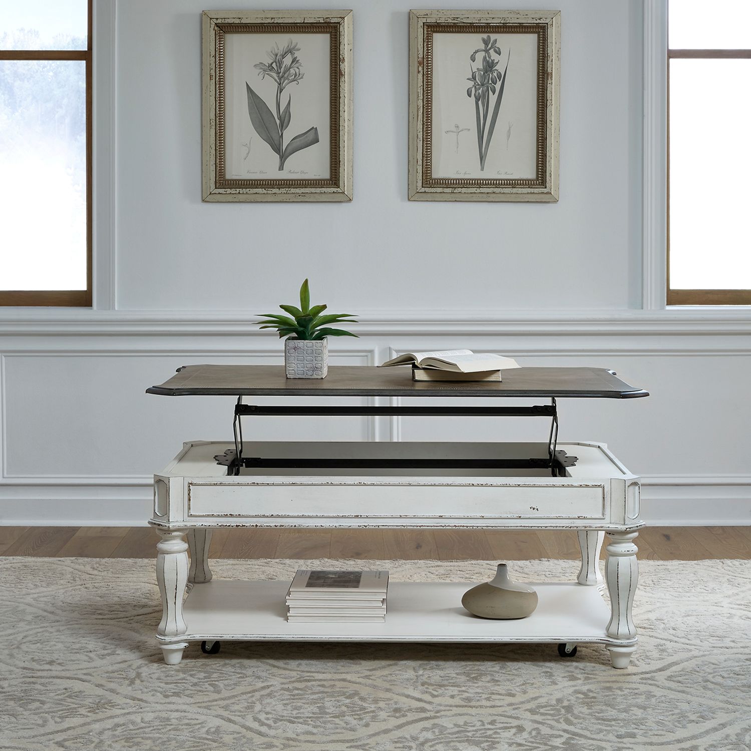 Magnolia Manor Round Cocktail Table Set | Liberty Furniture